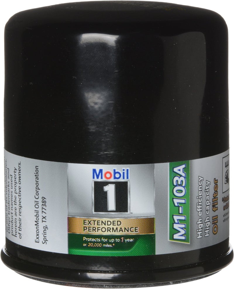 Mobil 1 Oil Filter, Canister, Screw-On, 13/16-16 in Thread, Steel, Black, Various GM Applications, Each - Image 1
